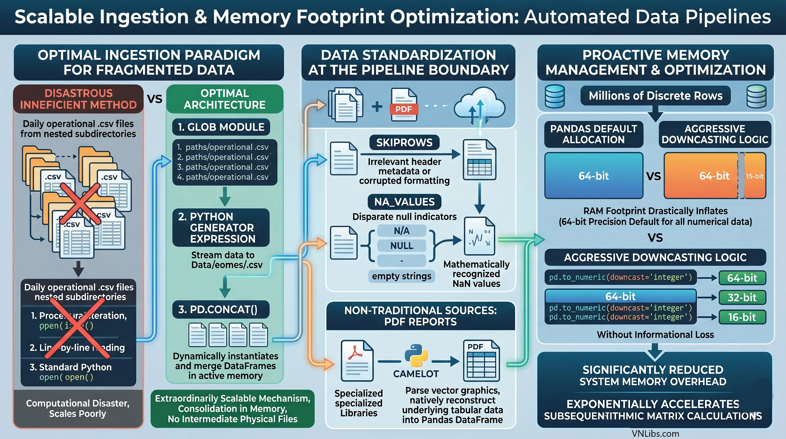 Scalable Ingestion and Memory Footprint Optimization: Automated Data Pipelines