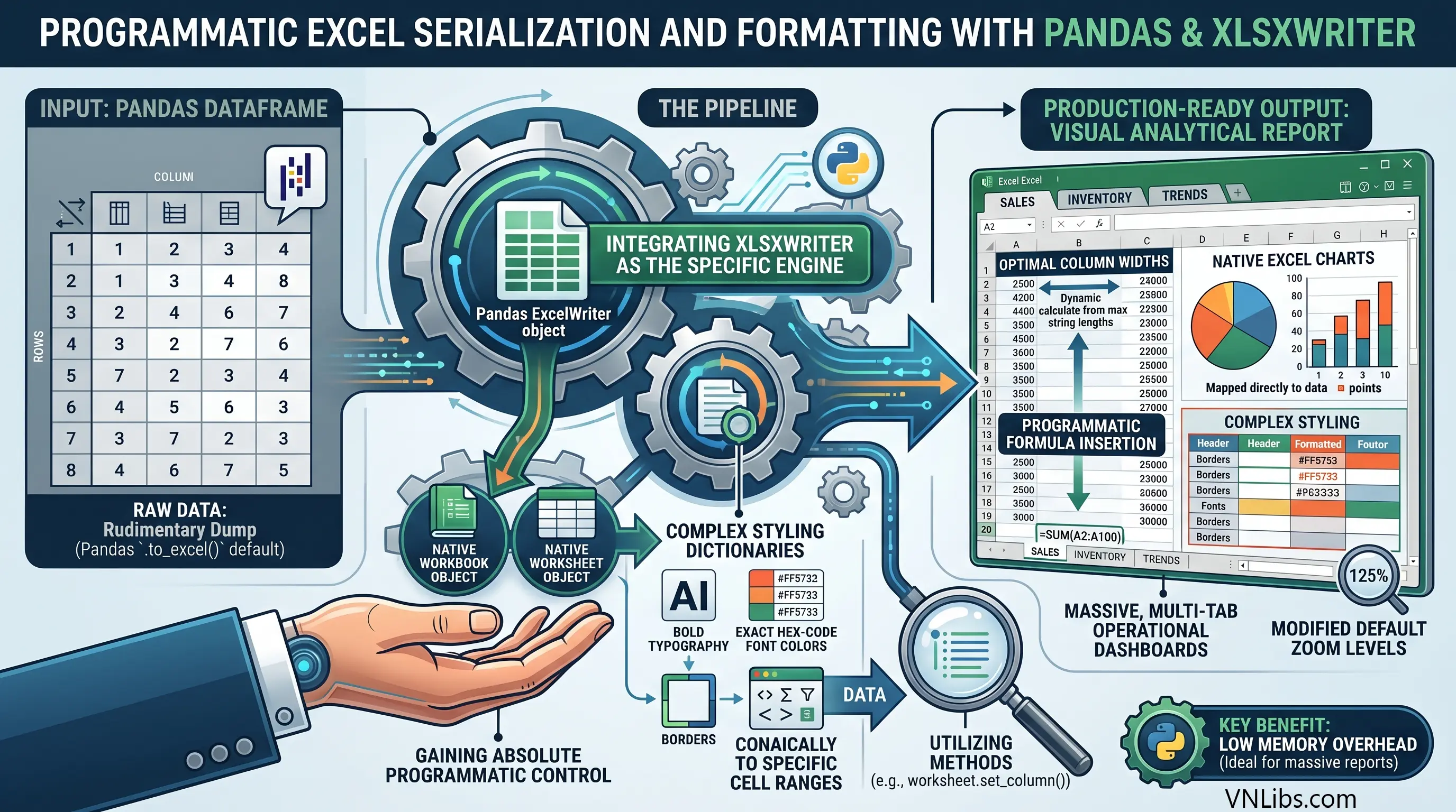 Programmatic Excel Serialization and Formatting with Pandas and XlsxWriter